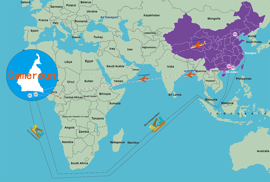 Coûts logistiques de l'expédition de la Chine au Cameroun